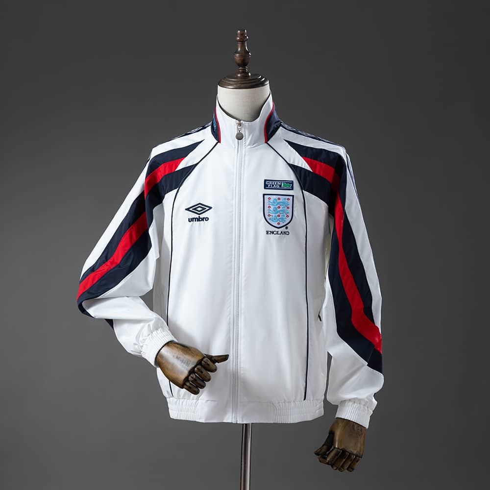 Corta‑Vento Retro Inglaterra 1998 - Branco