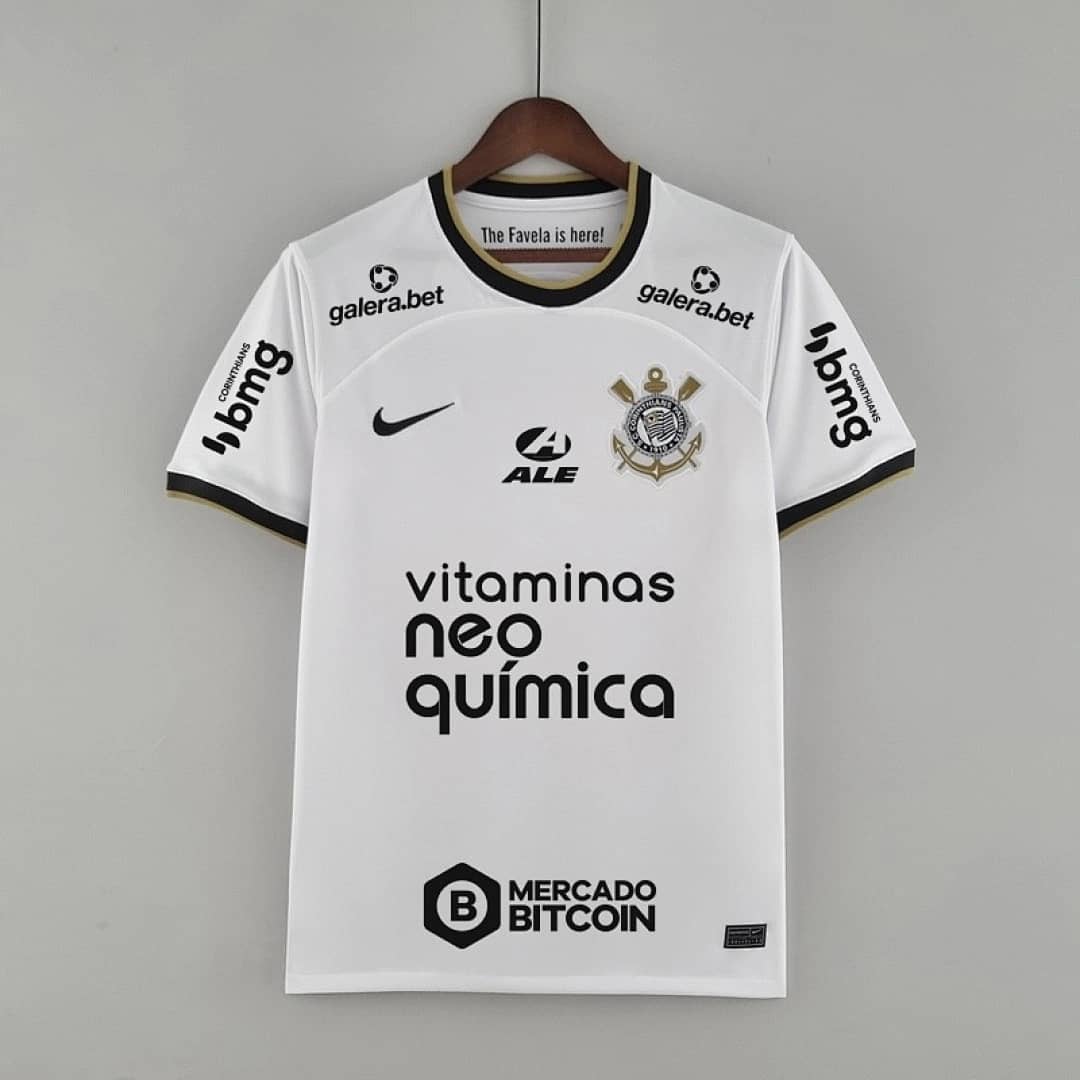 Camisola Principal do Corinthians 2022/2023 Todos Patrocinadores
