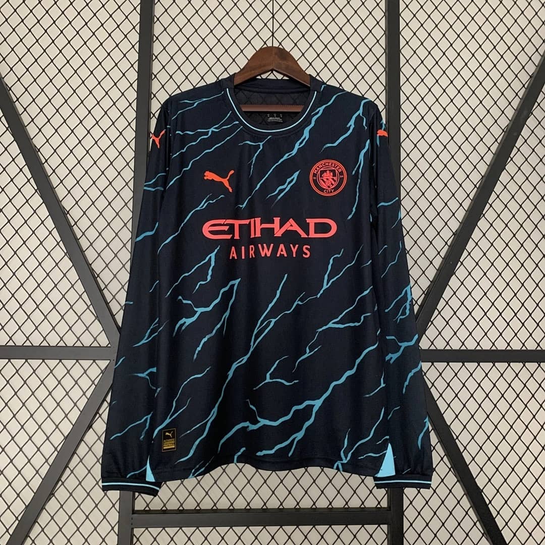 Camisola Terceira do Manchester City 2023/2024 (Manga Longa)