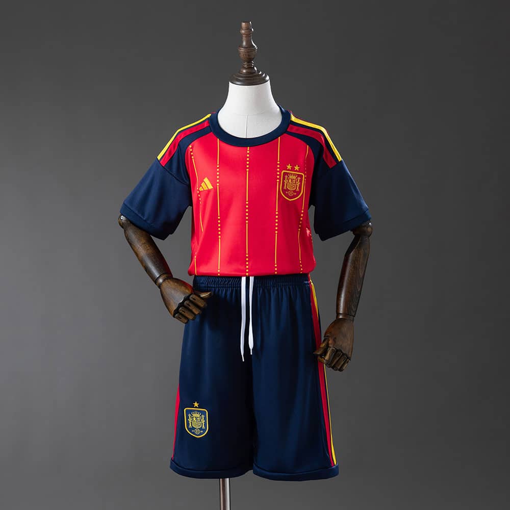 Equipamento Criança Espanha 2026 Principal Edição Campeão 2 Estrelas