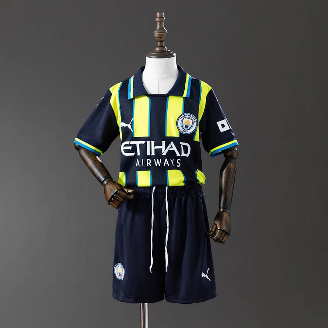 Kit Crianca Manchester City Alternativa 2024/2025