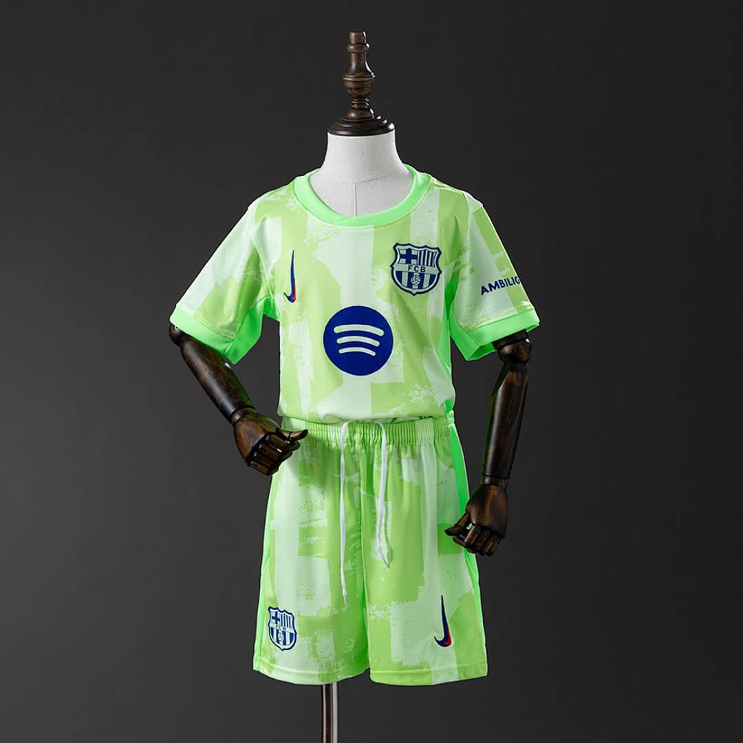 Kit Crianca FC Barcelona Terceira 2024/2025