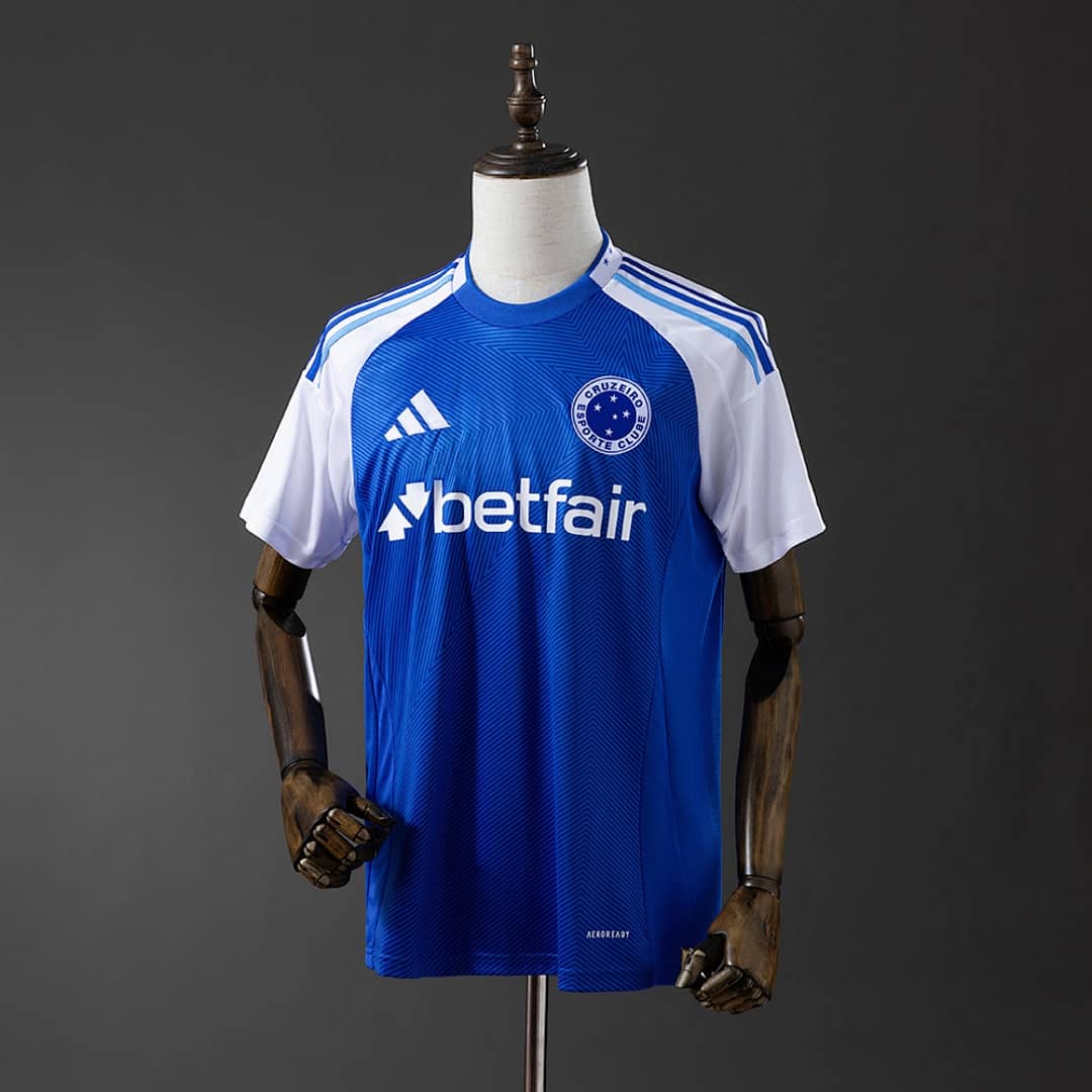 Camisola Principal do Cruzeiro 2025/2026 Todos Patrocinadores