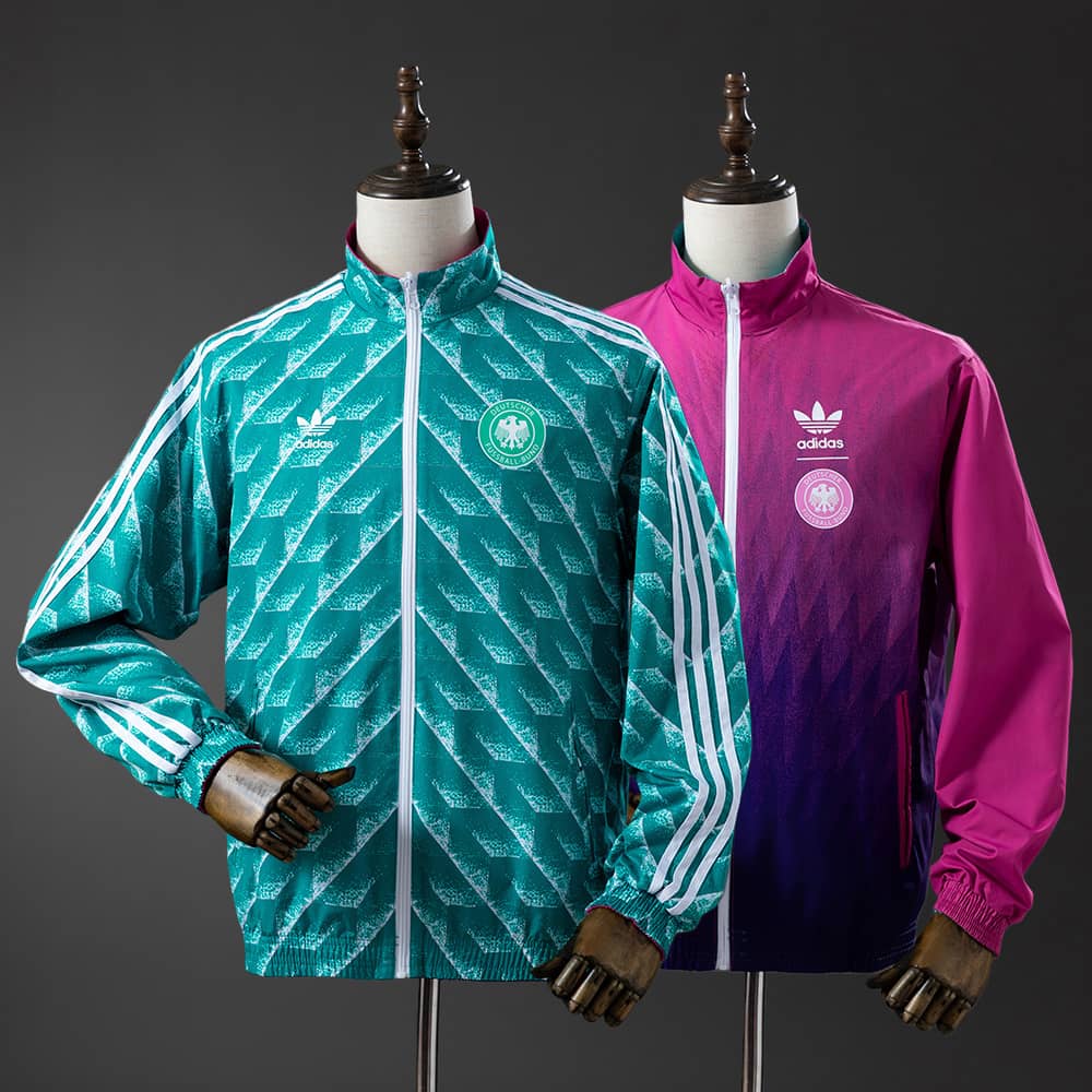 Corta‑Vento Reversível Alemanha Verde & Roxo