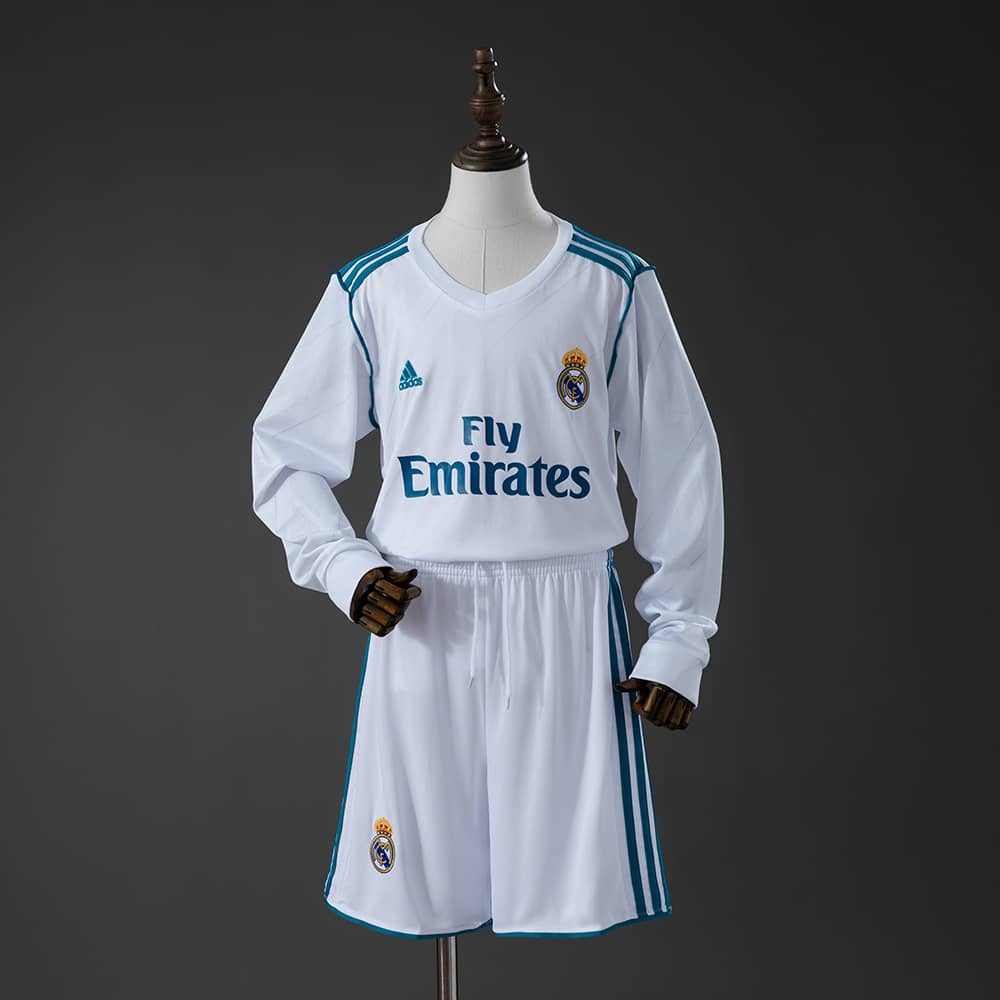 Camisola Principal Retro Real Madrid Manga Comprida 2017/2018 Criança