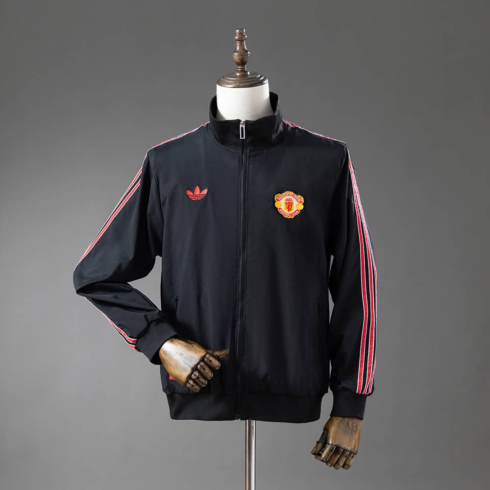 Corta‑Vento Retro Manchester United Preto