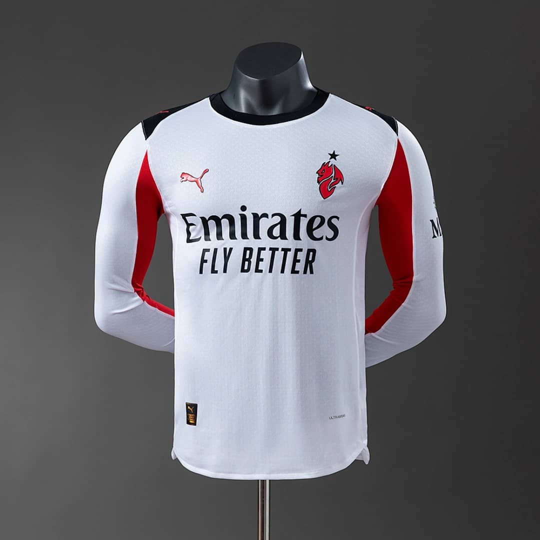 Camisola Alternativa do AC Milan 2025/2026 (Versao Jogador, Manga Longa)