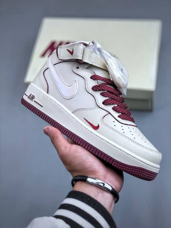 Air Force 107 Mid Vinho Perolado Pequeno Gancho