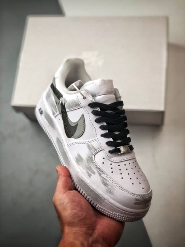 Air Force 1 '07 Low Hook Rutura Branco, Cinza e Preto