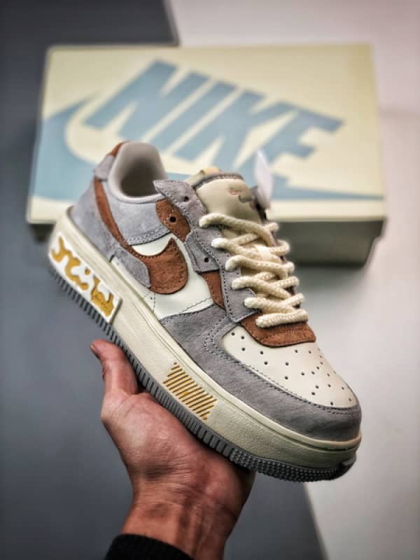 Air Force 1 Fontanka Desconstruido Vintage Cinzento e Marrom