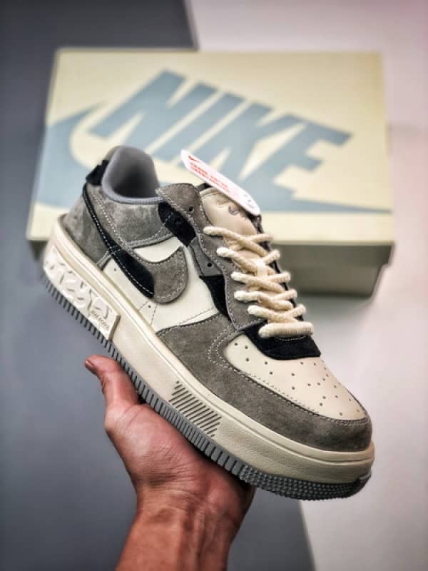 Air Force 1 Fontanka Desconstruido Vintage Cinzento e Preto