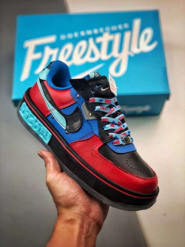 Air Force 1 Fontanka Desconstruido Preto e Azul