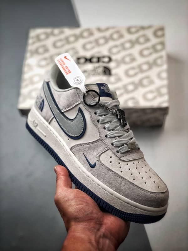 Air Force 1 Low North Face x CDG Cinzento e Azul