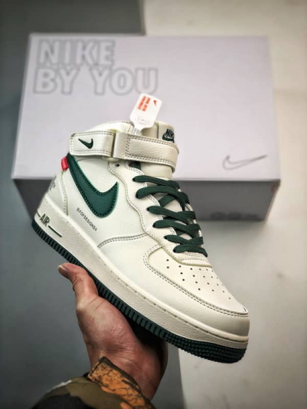 Air Force 1 Mid By You The North Face Sup Branco e Verde