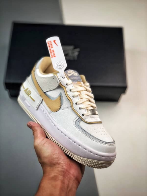 Air Force 1 Shadow Branco Rosa Dourado