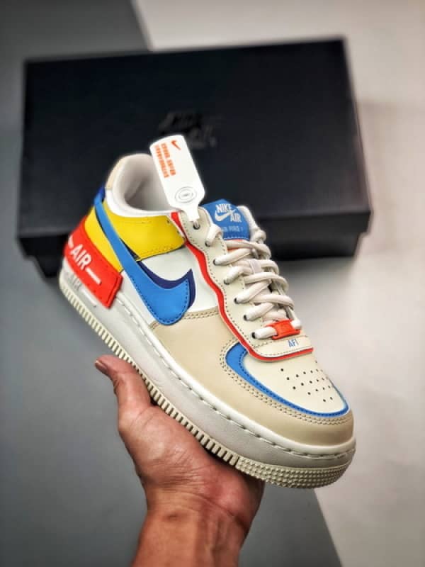 Air Force 1 Shadow Branco Azul e Vermelho
