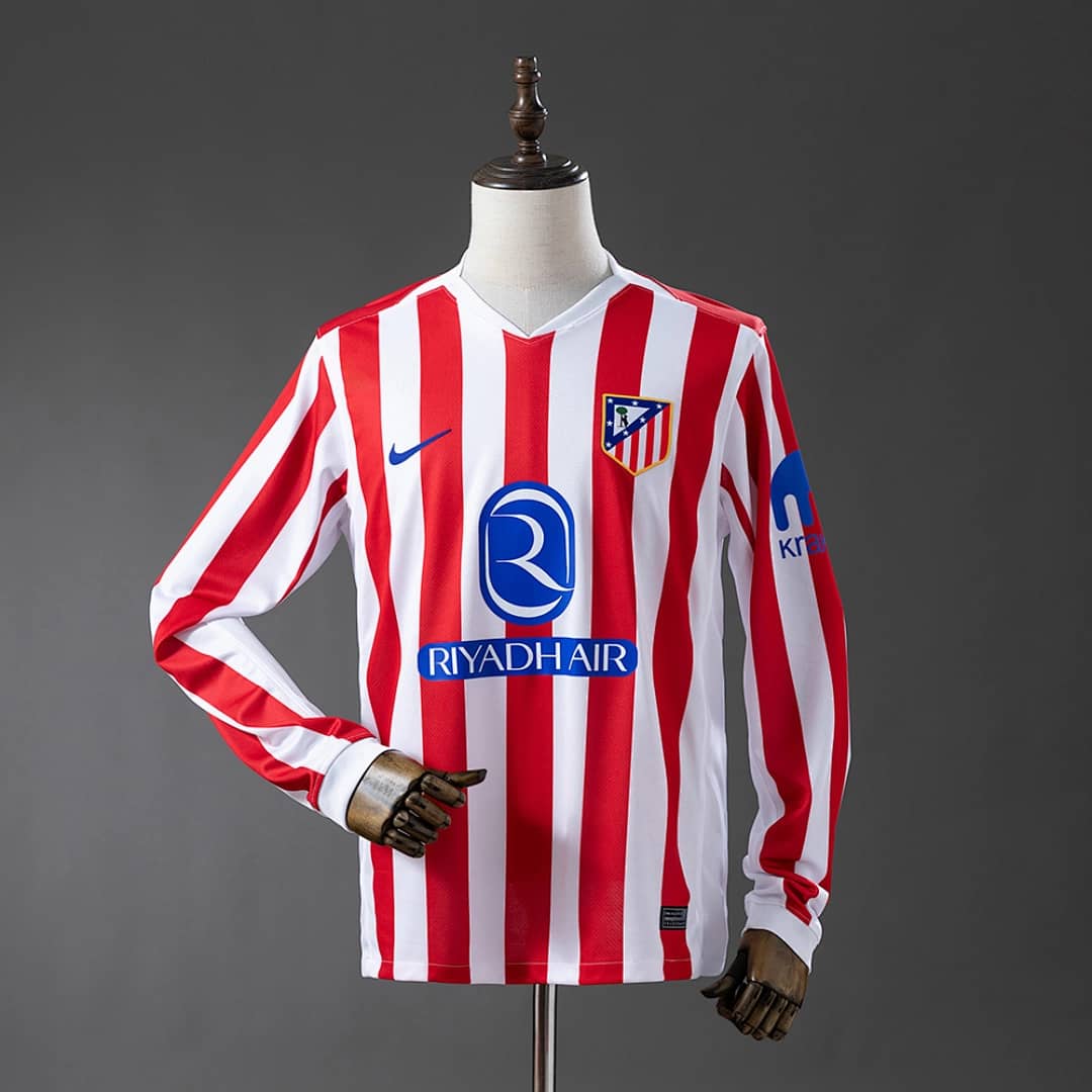 Camisola Principal do Atletico Madrid 2025/2026 (Manga Longa) (2)