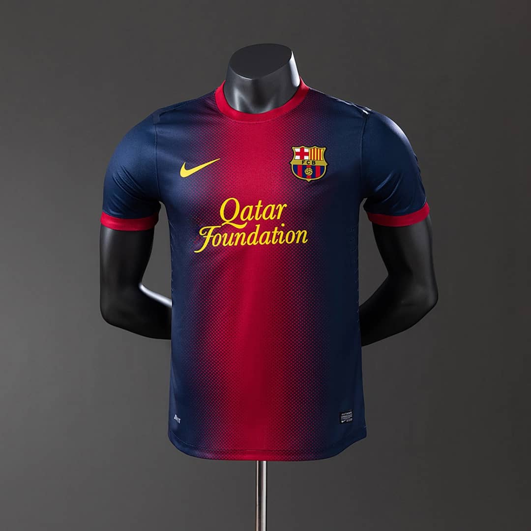 Camisola Principal do FC Barcelona 2012/2013 (Retro, Versao Jogador)