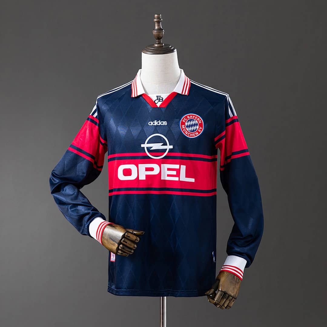 Camisola Alternativa do Bayern Munich 1997/1998 (Retro, Manga Longa)