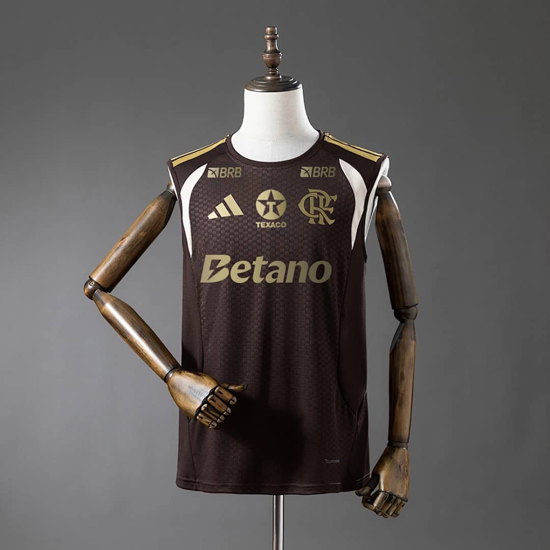 Camisola Flamengo 2026/27 Treino Colete Castanho All Sponsor