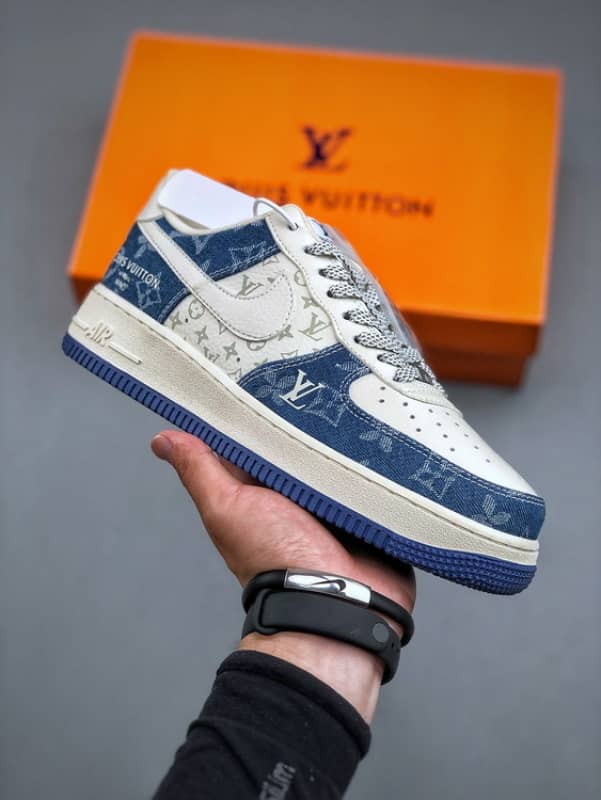 Nk Air Force 1'07 Low LV Fluorescente Tie-Dye Denim