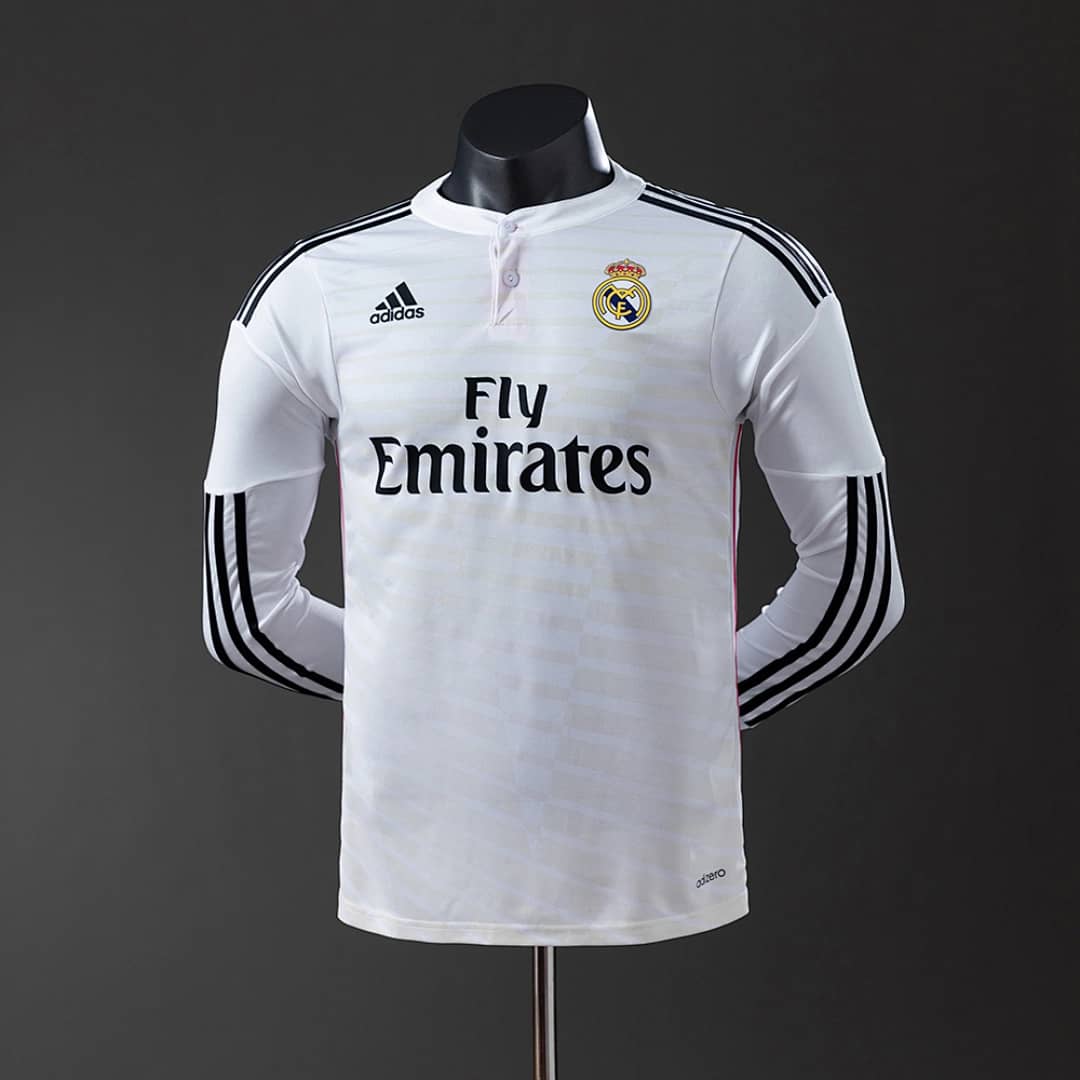 Camisola Principal do Real Madrid 2014/2015 (Retro, Versao Jogador, Manga Longa)