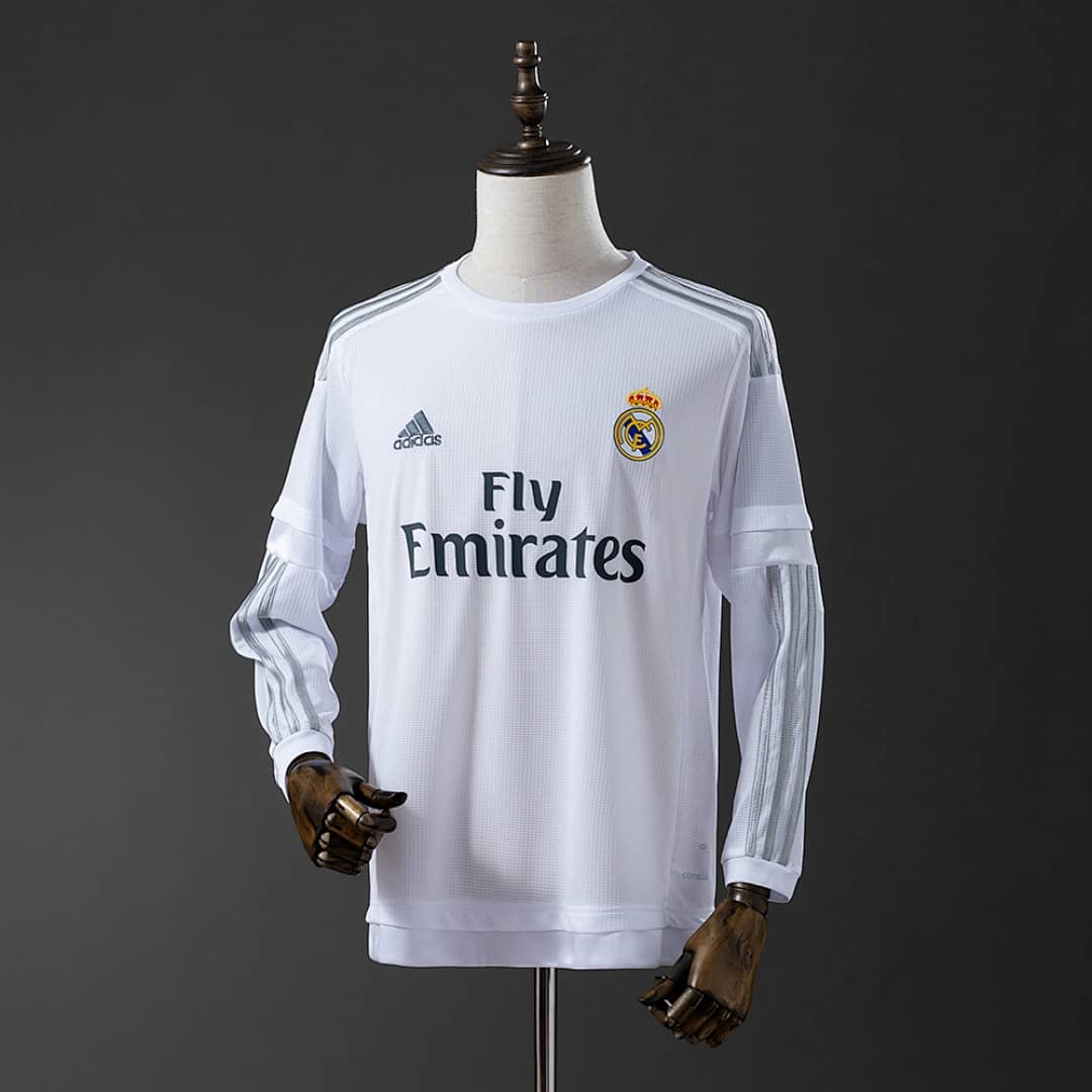 Camisola Principal do Real Madrid 2015/2016 (Retro, Manga Longa)