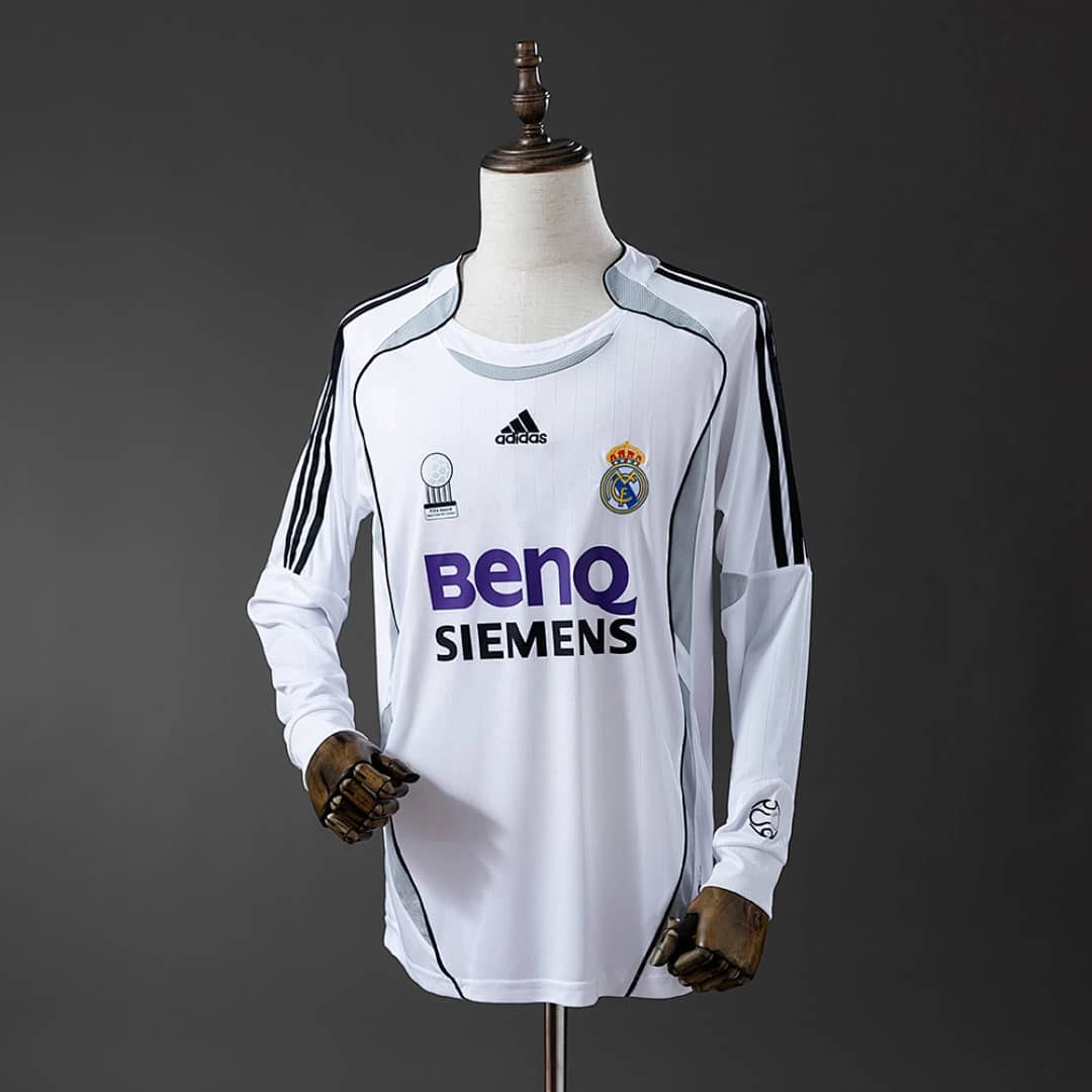 Camisola Principal do Real Madrid 2006/2007 (Retro, Manga Longa)