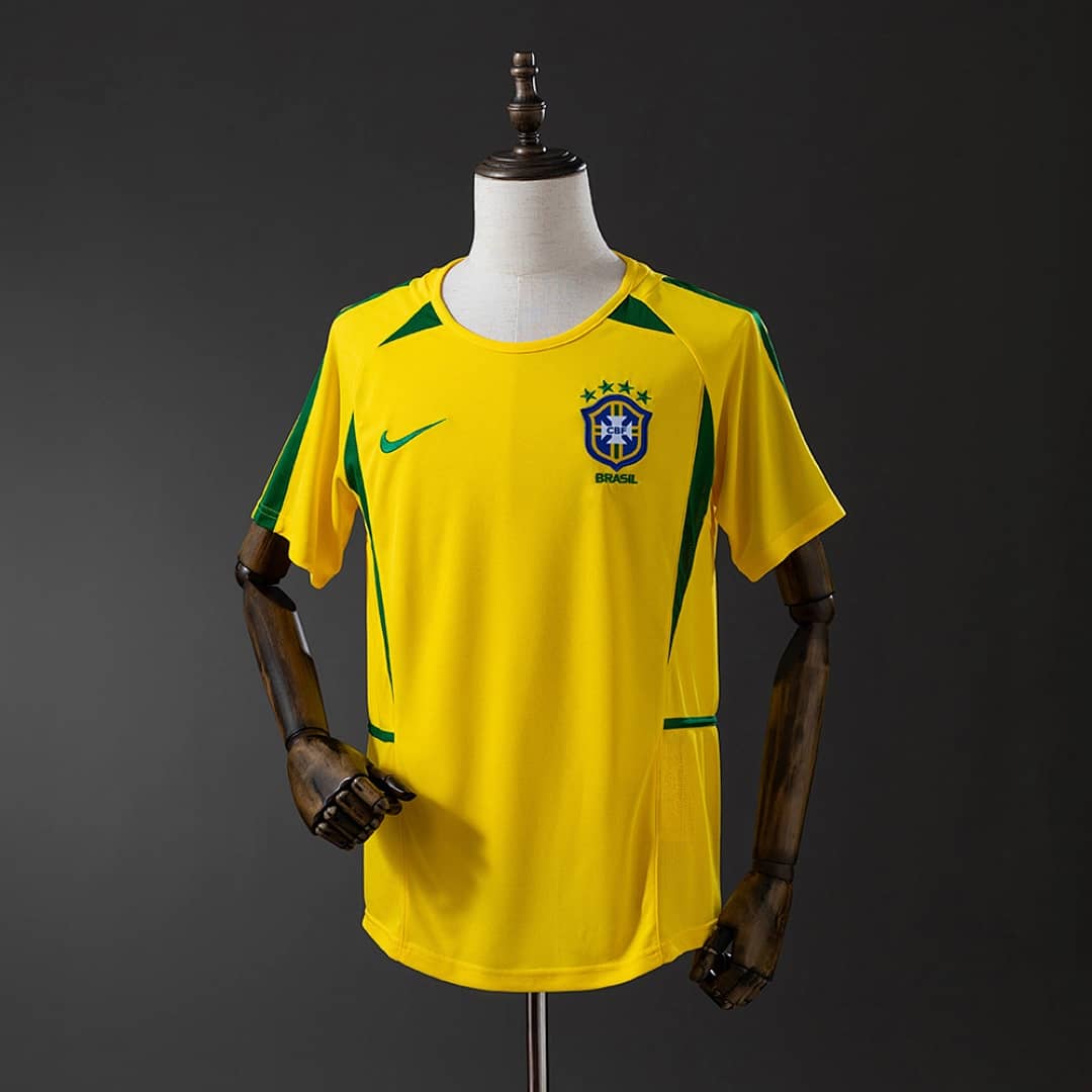 Camisola Principal do Brasil 2002 (Retro)