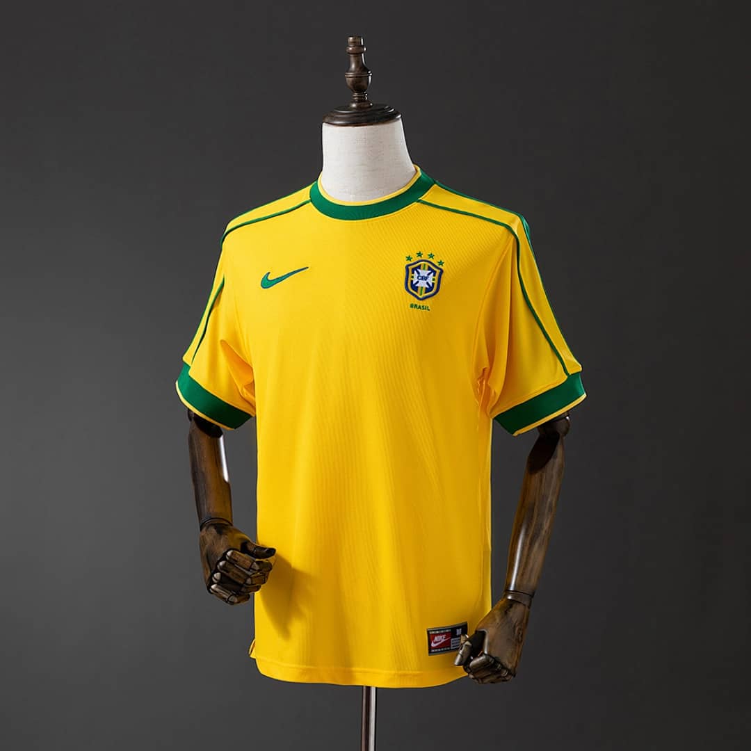 Camisola Principal do Brasil 1998 (Retro)