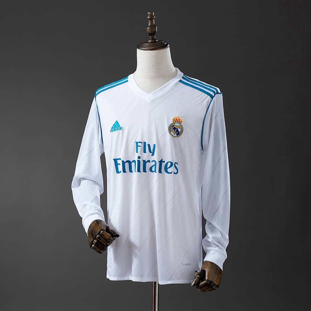Camisola Principal do Real Madrid 2017/2018 (Retro, Manga Longa)