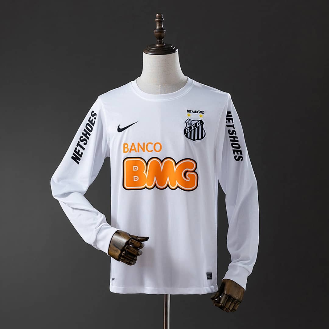 Camisola Principal do Santos FC 2011/2012 (Retro, Manga Longa)