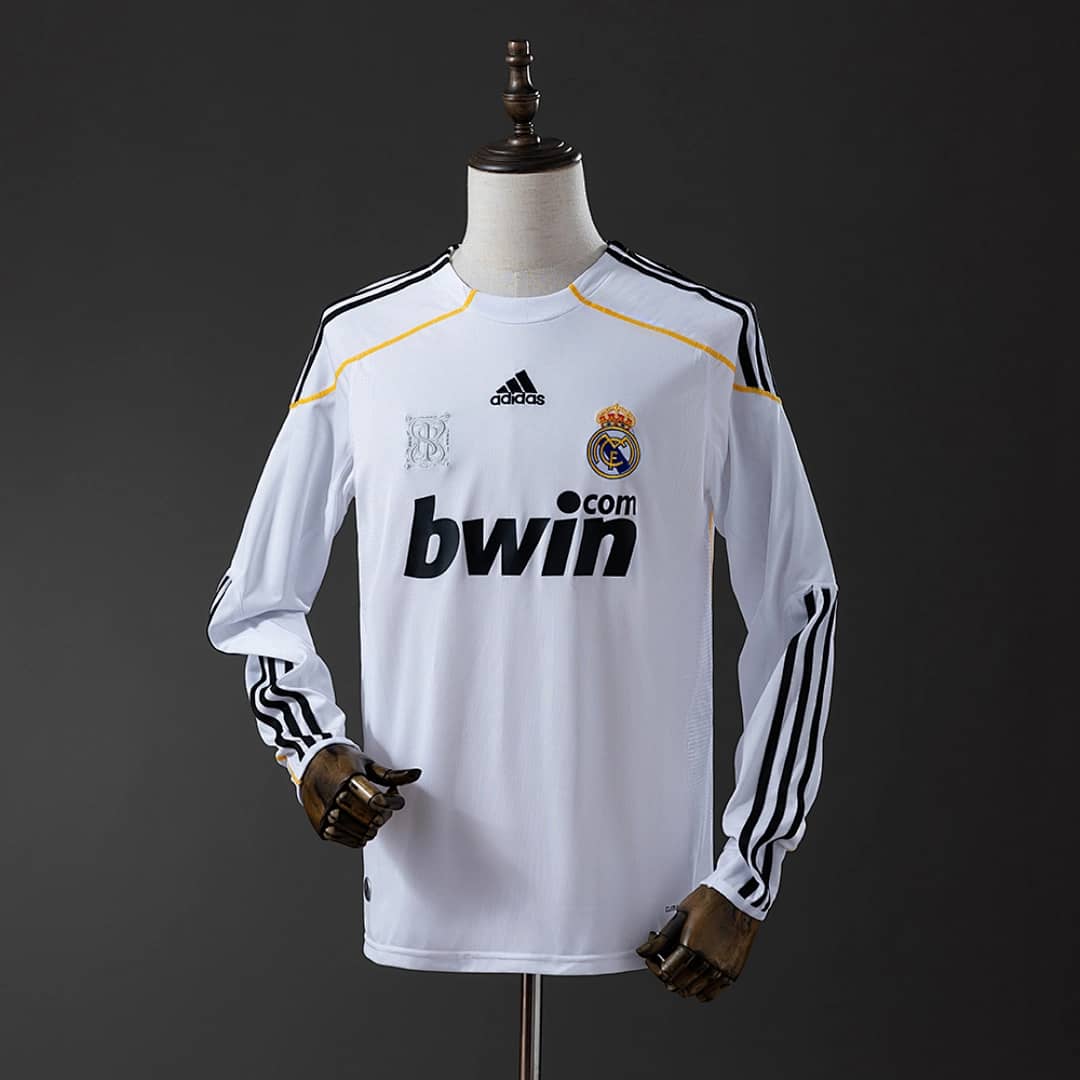 Camisola Principal do Real Madrid 2009/2010 (Retro, Manga Longa)