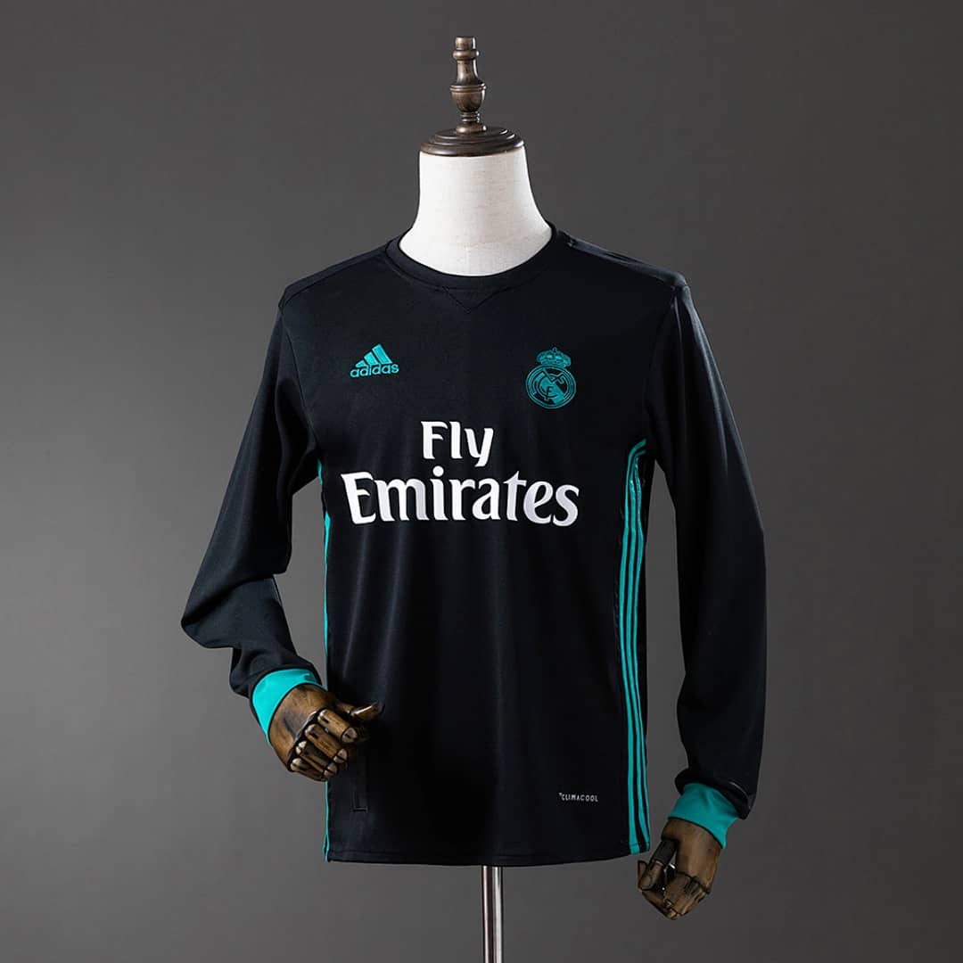 Camisola Alternativa do Real Madrid 2017/2018 (Retro, Manga Longa)