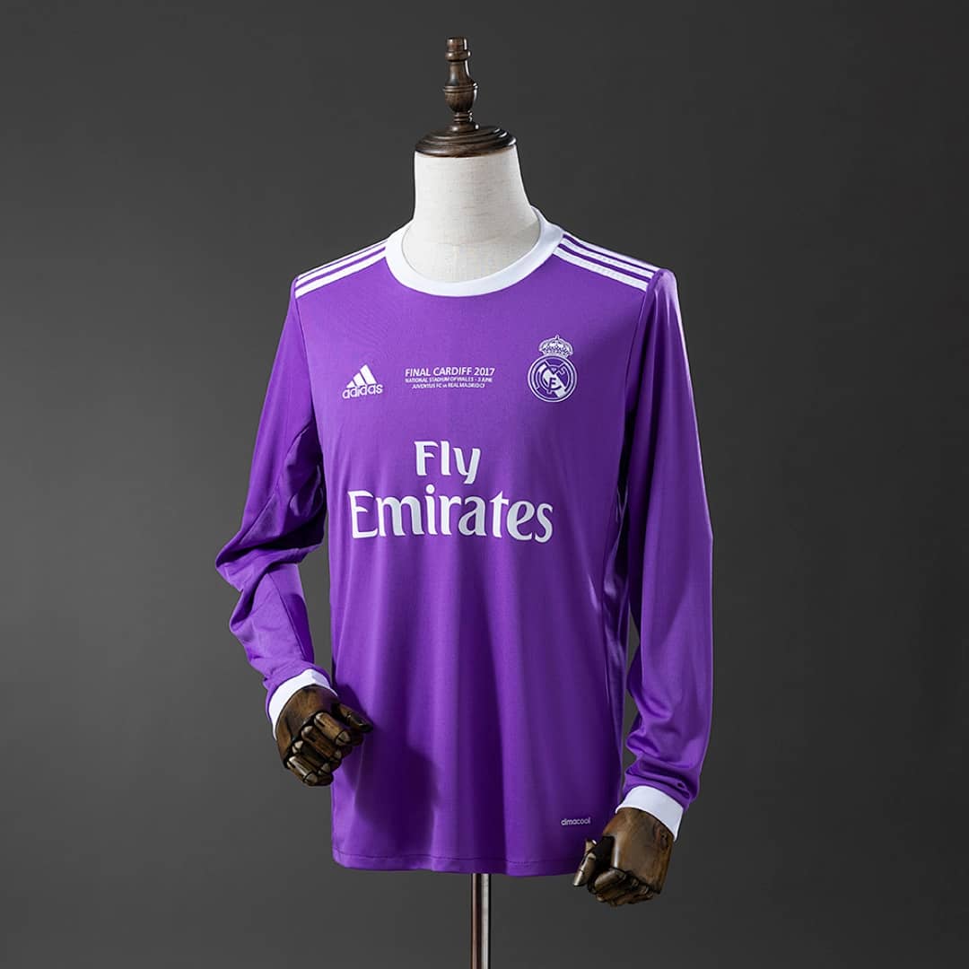 Camisola Alternativa do Real Madrid 2016/2017 (Retro, Manga Longa)