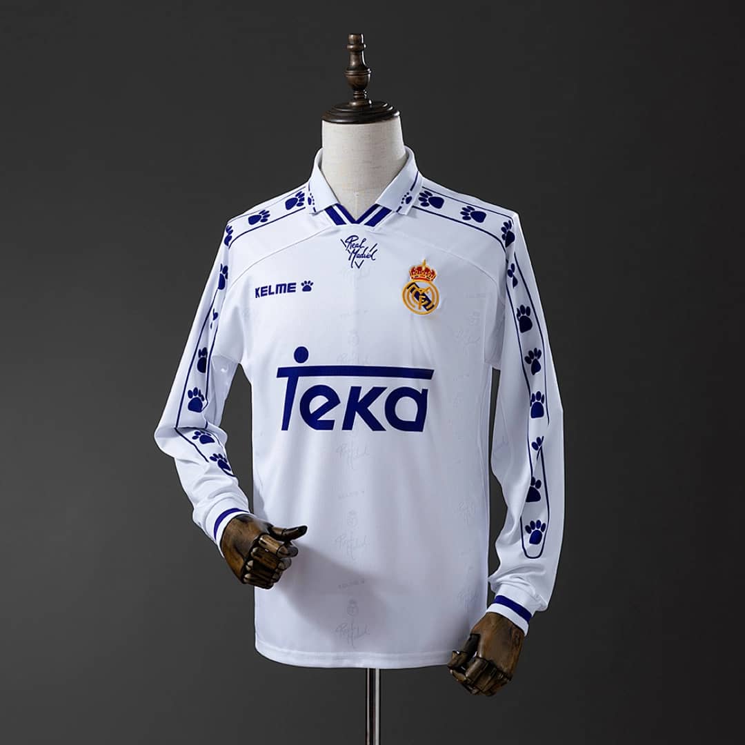 Camisola Principal do Real Madrid (Retro, Manga Longa) (2)