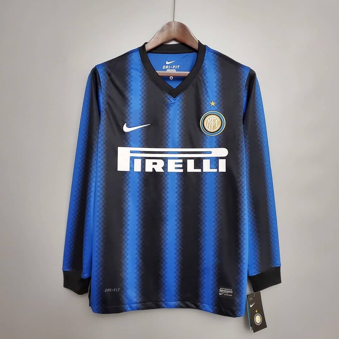Camisola Principal do Inter Milan 2010/2011 (Retro, Manga Longa)