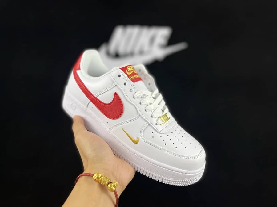 Air Force 1 Low Mini Swoosh Branco Vermelho