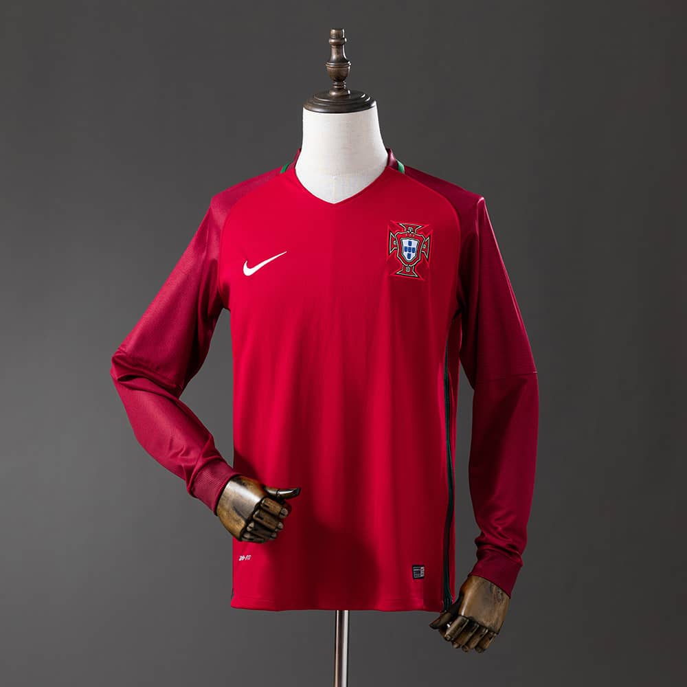 Camisola Principal Retro Portugal 2016 Manga Comprida