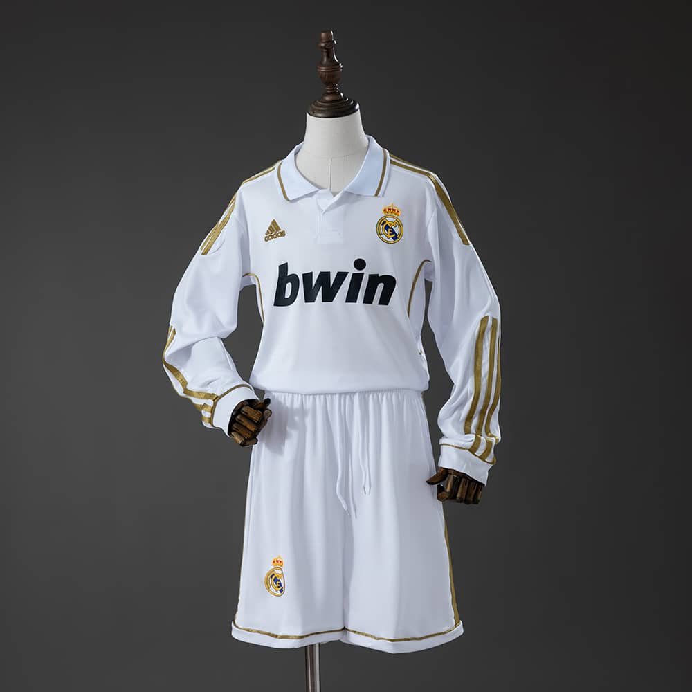 Camisola Principal Retro Real Madrid 2011/2012 Manga Comprida Criança