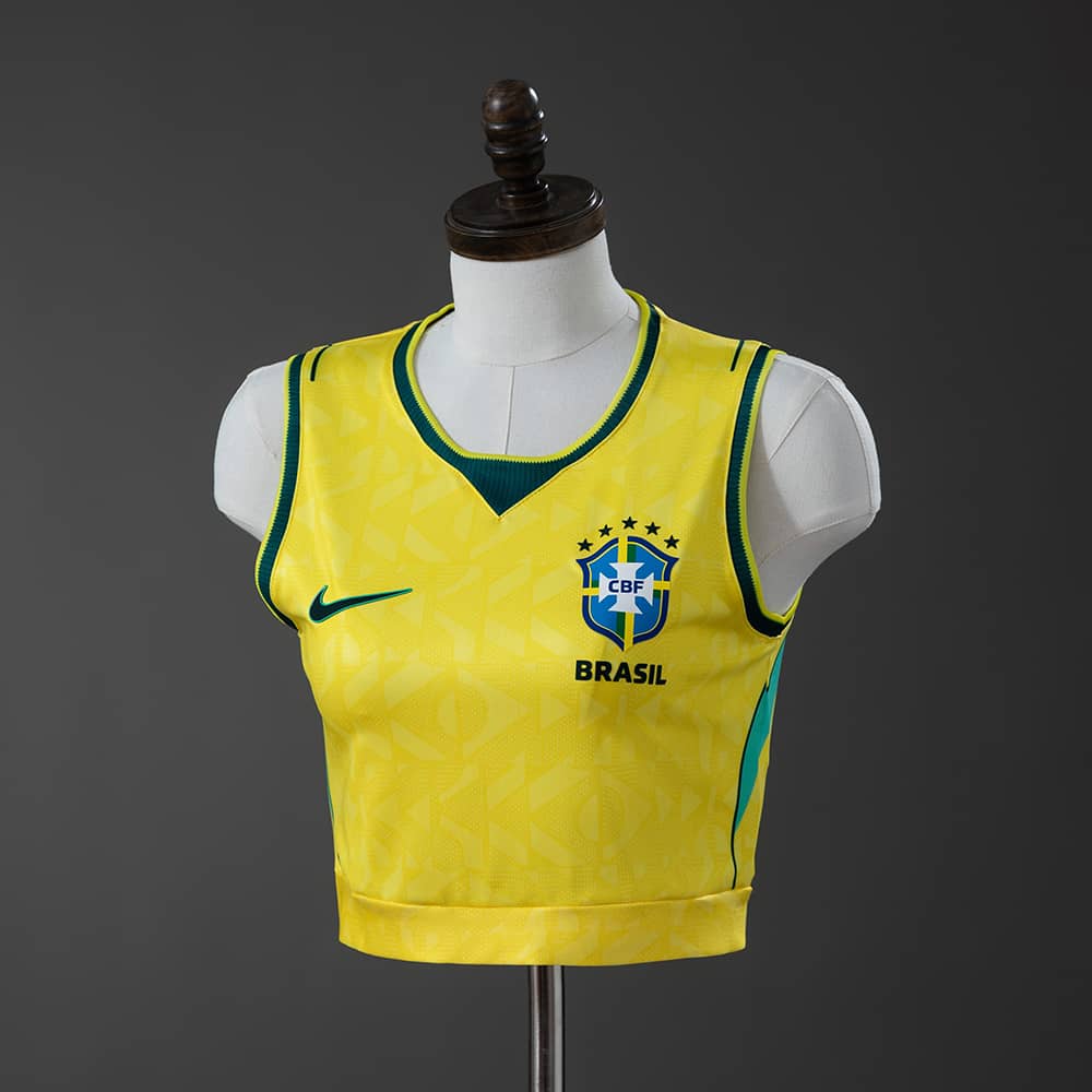 Camisola Principal Brasil Crop Tank Top Feminina 2026
