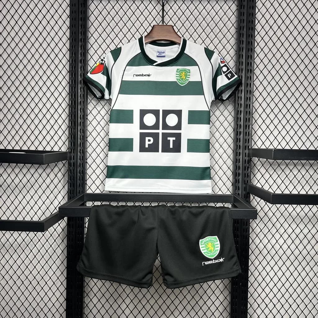 Sporting CP Retro Kids Home Kit 2001/03