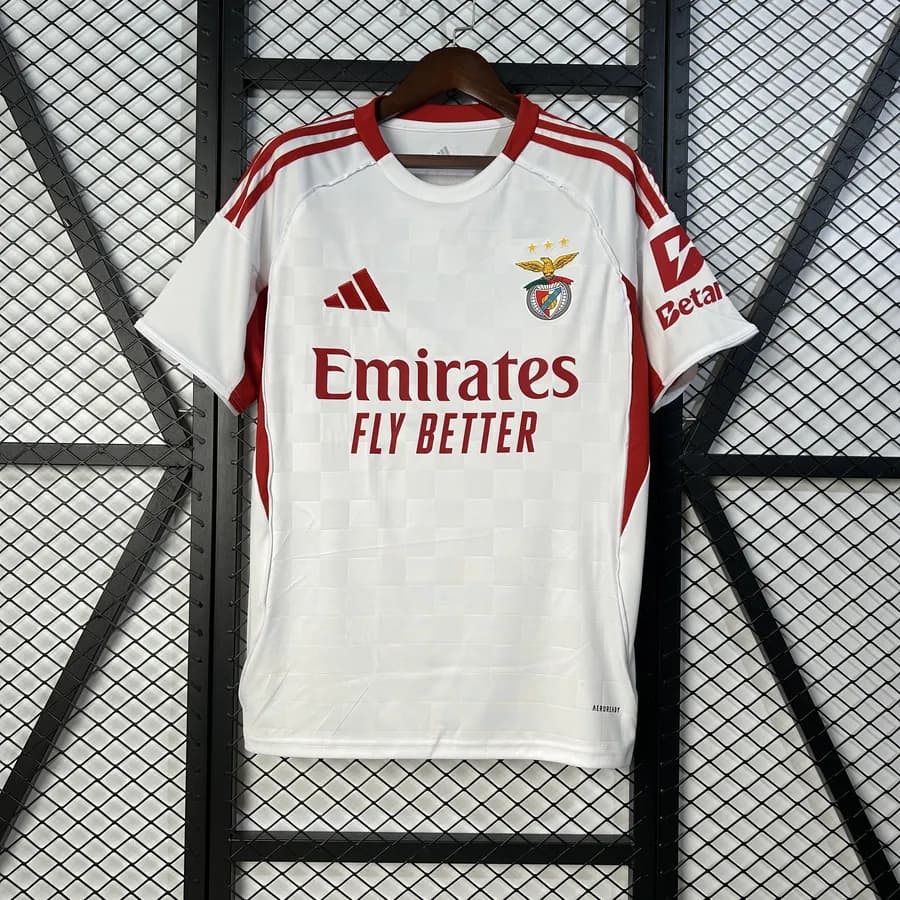 SL Benfica 2025/26 White Away Jersey
