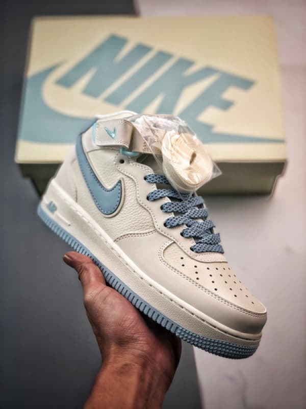 Air Force 1 07 Mid Branco e Azul 3M