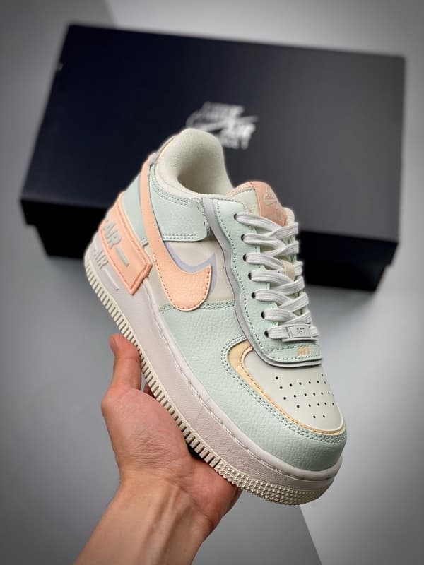 Air Force 1 ShadowVerde Claro Rosa Patchwork