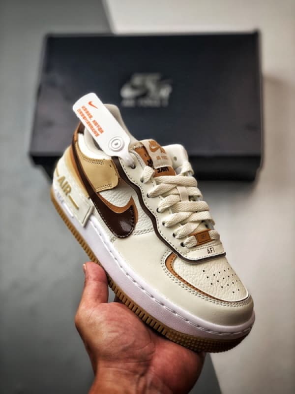 Air Force 1 Shadow Branco e Marrom