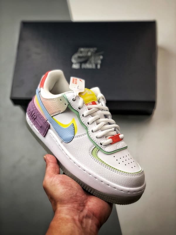 Air Force 1 Shadow Branco Azul e Roxo