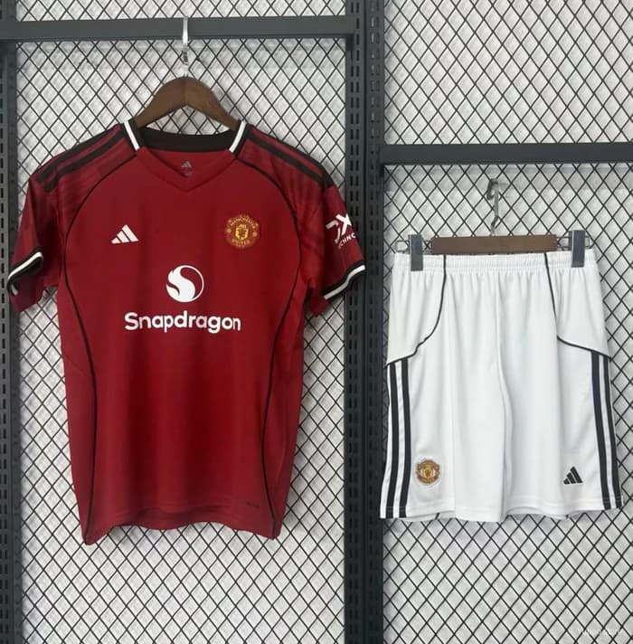 Manchester United Kids Home Kit 2025/26