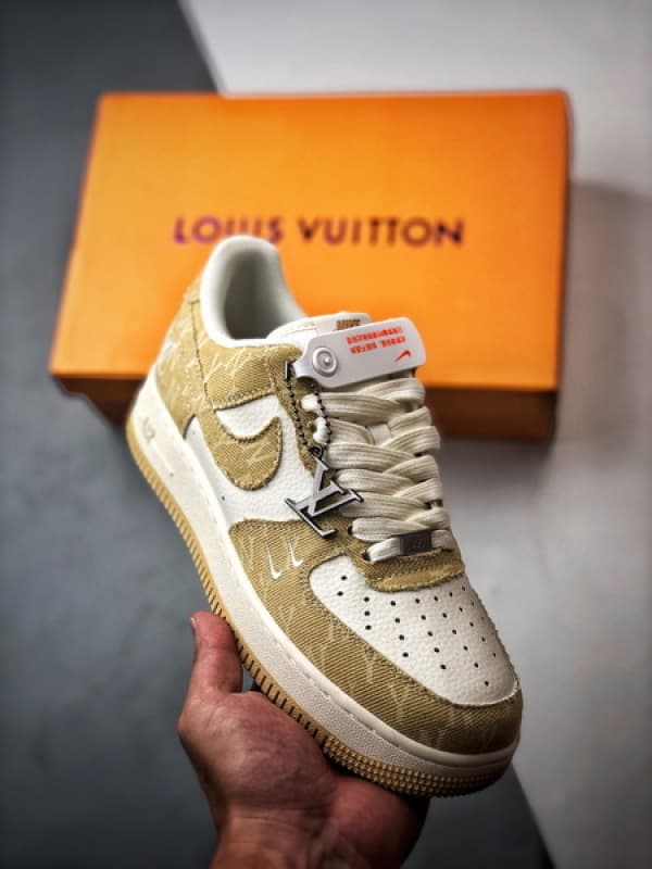 LV x Air Force 1 Low Branco e Amarelo