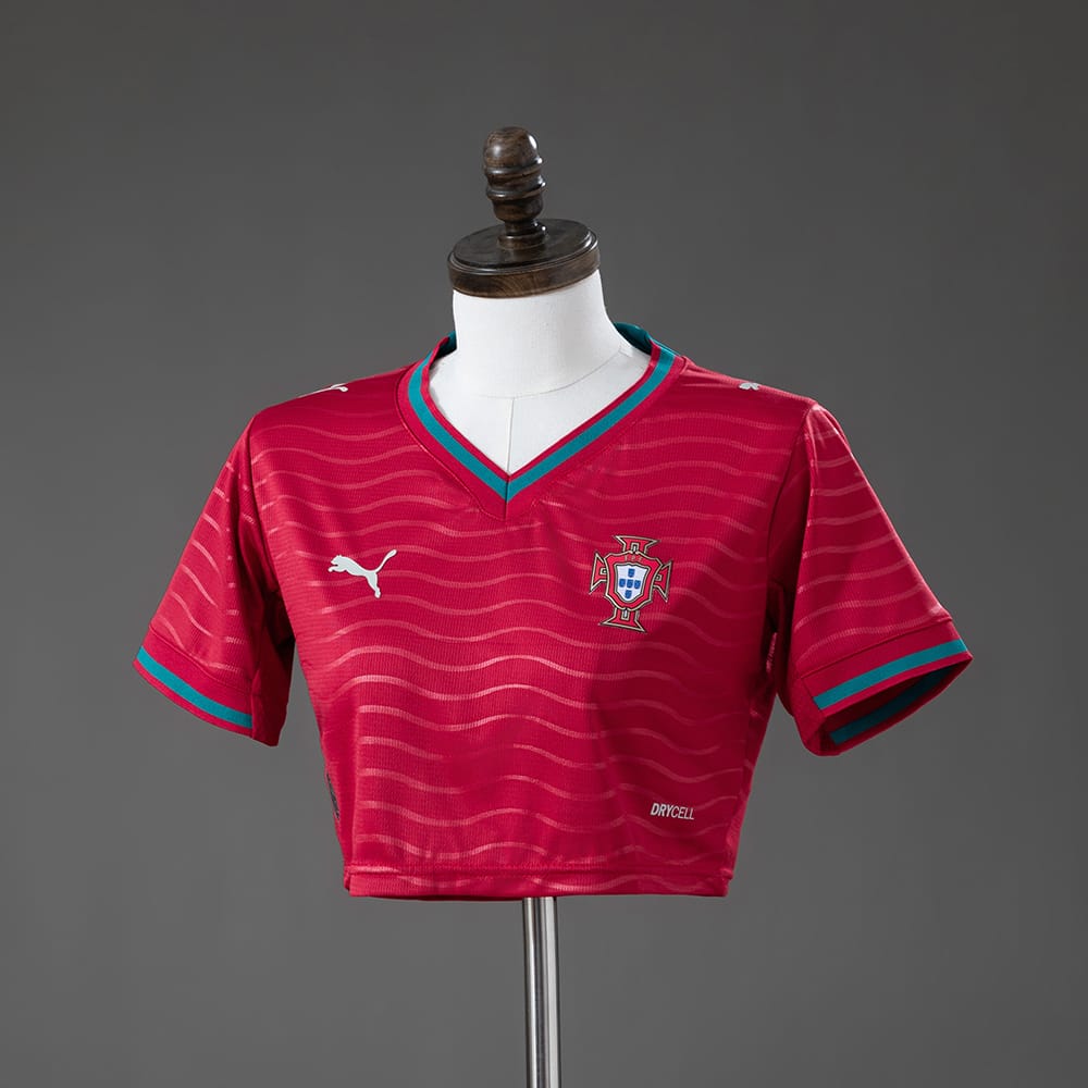 Camisola Principal Portugal Crop Top Feminina 2026 - Vista 1